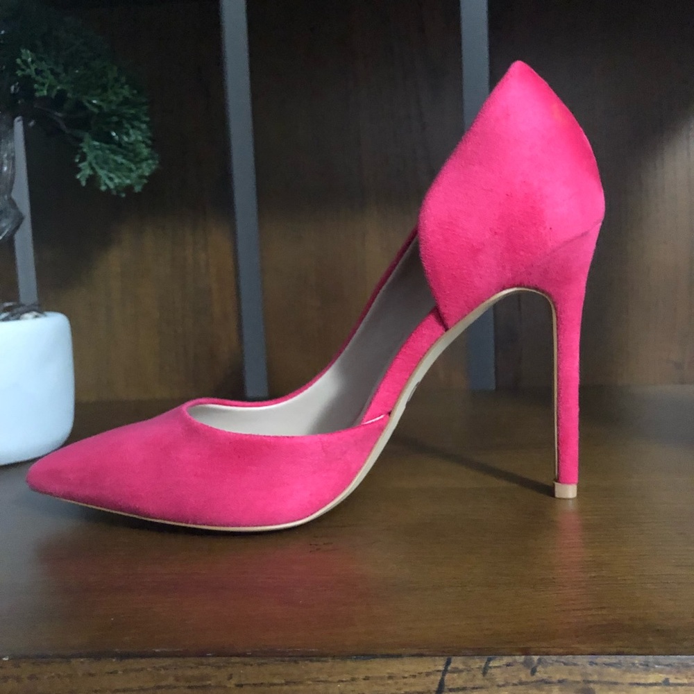 Mix No. 6 Hot Pink Faux Suede Stilettos 4” Heel Size 6.5 NWOB - Picture 6 of 9